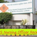 SGPGI Nursing Recruitment